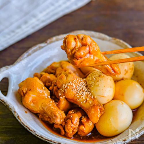調味料は焼肉のたれのみ！手羽元とゆで卵のスタミナ煮