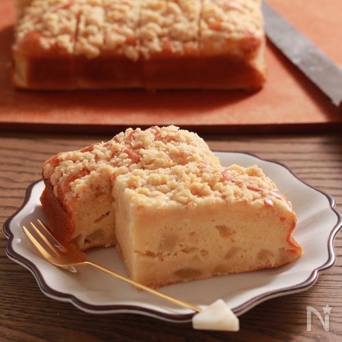 【バター不使用】米粉のアップルクランブルケーキ