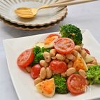 蒸し大豆とブロッコリーのデリ風たまごサラダ