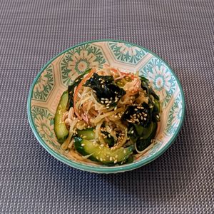 𝔂𝓾𝓶𝓲🍓の作ってみた!投稿(切り干し大根ときゅうりとわかめの旨ぽん中華風サラダ)