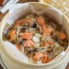 せいろで作る♪鮭としめじのバター醤油ご飯の工程4