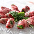 バジルとトマトの牛肉巻きしゃぶ