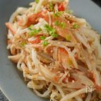 1分副菜♡『もやしとカニカマの胡麻和え』レンジで完成♪
