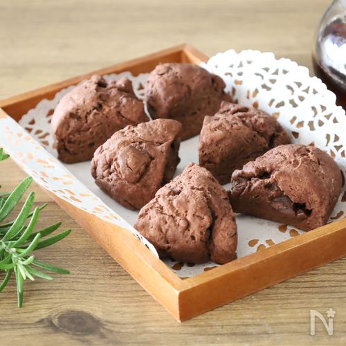 【ダブルチョコスコーン】トースターでサクサク！簡単レシピ！