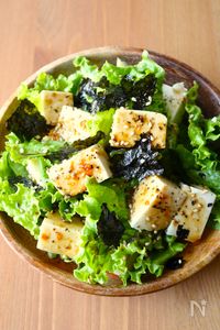 5分で完成！【豆腐のチョレギサラダ】胡麻油香る♩