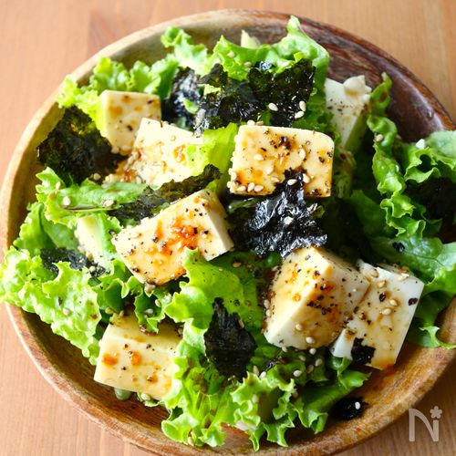 5分で完成!【豆腐のチョレギサラダ】胡麻油香る♩