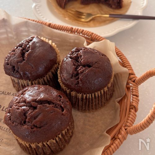 砂糖チョコ不使用！米粉チョコバナナマフィン