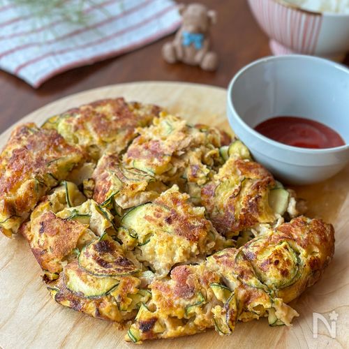 10分で完成!混ぜて焼くだけ「豚とズッキーニのピカタ」