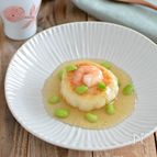 ふわふわ！はんぺん団子のあんかけ。あごだしつゆで簡単♪