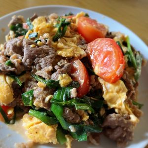 みつばちいの作ってみた!投稿(【コク旨牛トマたま】ご飯が進む☆夏のスタミナおかず!)