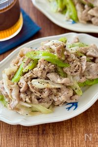 豚肉とネギのうま塩炒め