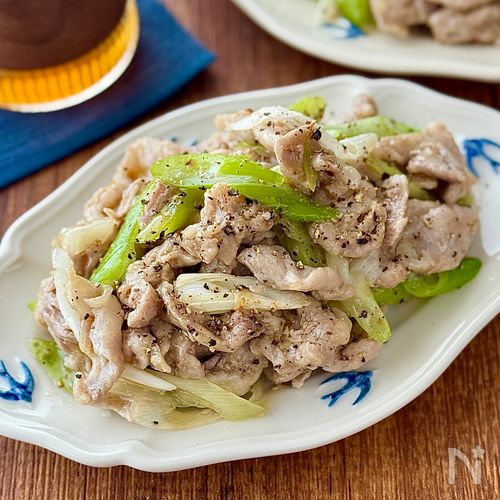 豚肉とネギのうま塩炒め