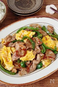【豚こまピーマンの中華炒め】ご飯がすすむ！