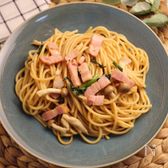 ベーコンとほうれん草のバター醤油パスタ