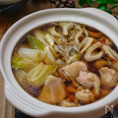 温まります!*簡単絶品鍋つゆ鶏鍋*