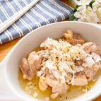 アツアツごま油ジュッ♡レンチン蒸し鶏のねぎまみれ