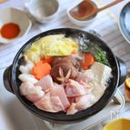 鶏ももやわらか～♪昆布と椎茸のダシ水炊き