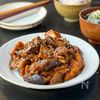【豚こま厚揚げナスの甘辛味噌炒め】の工程6