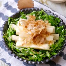 3分でさっぱり美味しい♡『長芋と水菜のだし醤油サラダ』