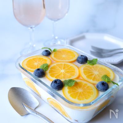 オレンジのスコップムースケーキ