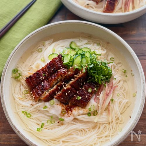 【うなとろそうめん】さっぱりだしうま!