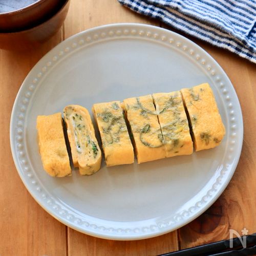 シンプルなのに旨い!大葉とチーズの卵焼き