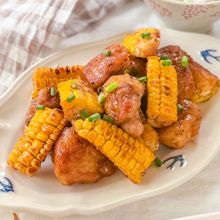 簡単なのにごちそう感♡【とうもろこしのガリバタチキン】