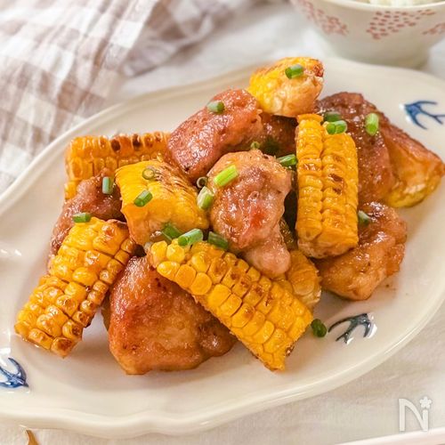 簡単なのにごちそう感♡【とうもろこしのガリバタチキン】