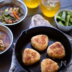 おうちキャンプにも♪玄米のガリバタ醤油焼きおにぎり