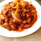 節約☆豚こま肉と玉ねぎのケチャップ炒め