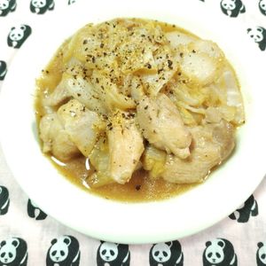 M＊Pの作ってみた!投稿(白菜と鶏肉の甘辛にんにく炒め【子どもと一緒に料理】)