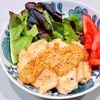 まゆの作ってみた!投稿(［鶏むね肉のピリ辛ごま味噌マヨ焼き］焼くだけ簡単)