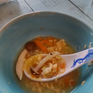 かなティーの作ってみた!投稿(【中華料理店のたまごスープ】ふわふわ卵♡3分で完成!)