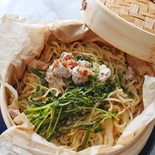 蒸籠で簡単！醤油蒸しラーメン