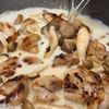 チキンときのこのクリームパスタの工程2