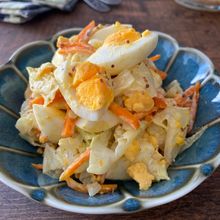 キャベツとたまごのサラダ【マスタードマヨ醤油】