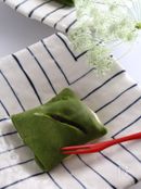 あんことバニラアイスの抹茶袱紗つつみ。