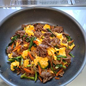 1414311の作ってみた!投稿(『牛肉とニラのスタミナ春雨炒め』ご飯が進む♡春雨の戻し不要♪)