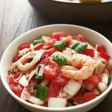 スペイン風、野菜たっぷりシーフードマリネ♪サルピコン