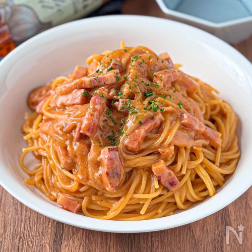 【ワンパンで濃厚!】ロゼチーズパスタ
