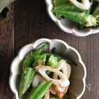 「オクラ」と「ちくわ」のやみつきナムル