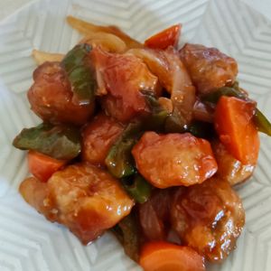 キナリンの作ってみた!投稿(気軽に作れる♪『豚こまボールの酢豚』)