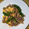 joe sanの作ってみた!投稿(牛肉としし唐のふんわり卵炒め)