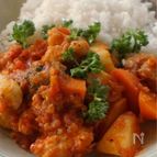 大豆ミートと根菜のトマト煮