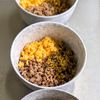 479417の作ってみた!投稿(あっという間に完成！『鶏そぼろと高菜の三色丼』)