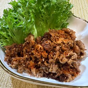 楽ラク手抜キッチン🐶🐾の作ってみた!投稿(お箸がとまらない！豚の味噌マヨガーリック炒め【お弁当に◎】)