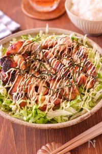 【レタスと食べる香ばし照り焼きチキン】漬けて焼くだけ♪