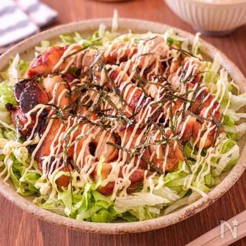 【レタスと食べる香ばし照り焼きチキン】漬けて焼くだけ♪