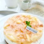 とろける桃のレアチーズケーキ♡