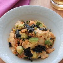 混ぜるだけ！豆腐とアボカドの韓国風サラダ